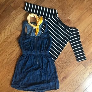 Denim Jumper Mini Dress